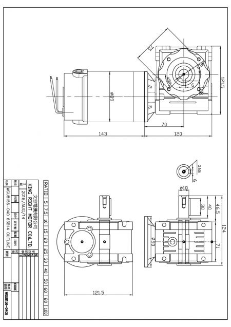 WGU8156-040 тип з лівим валом
